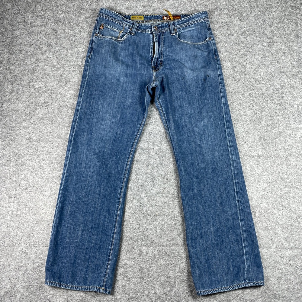AG Adriano Goldschmied Jeans Mens 32x30 Blue The Hero Straight Leg Made In USA